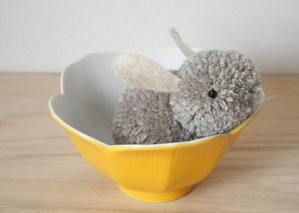 lapin pompon bricolage paques