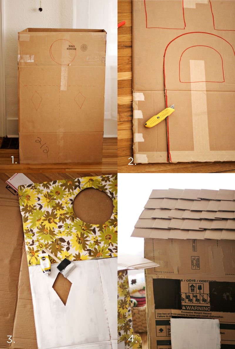 faire maisonnette en carton