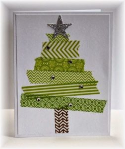 carte de noël masking tape