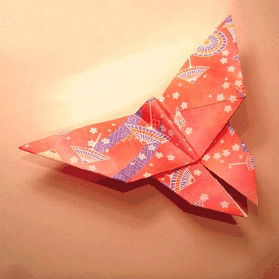 papillon origami papier japonais