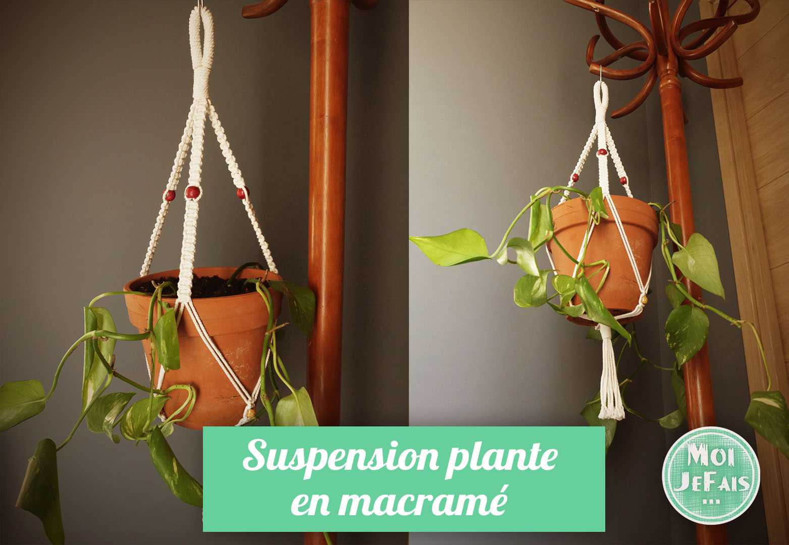 faire une suspension pour plante en macramé