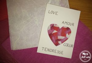 bricolage st valentin carte vitrail