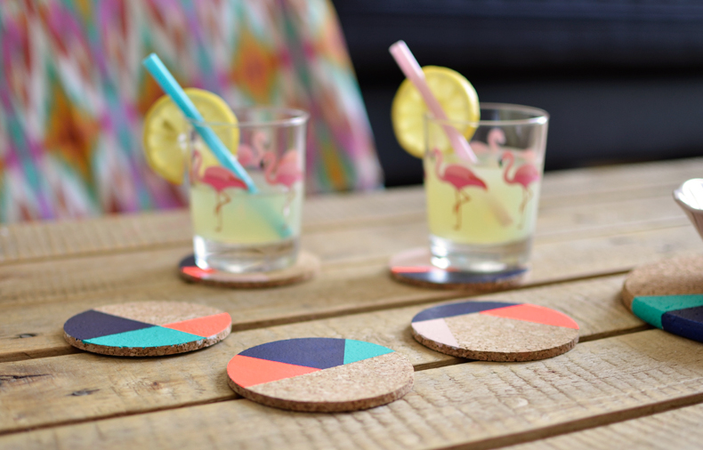 Sous-verres colorés