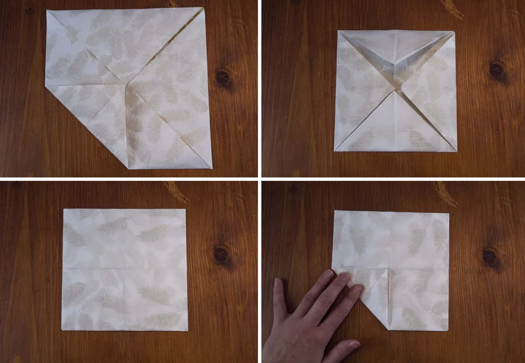 pliage serviette lotus 2