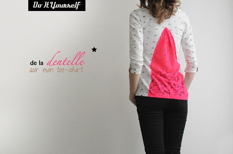 t-shirt à dentelle