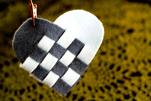 coeur en feutrine
