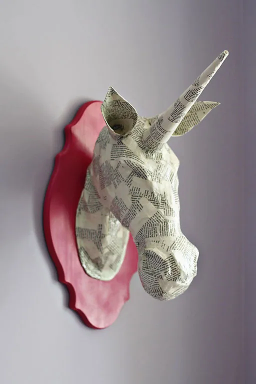 licorne papier maché