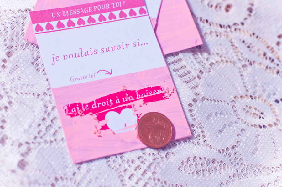 tickets à gratter St Valentin