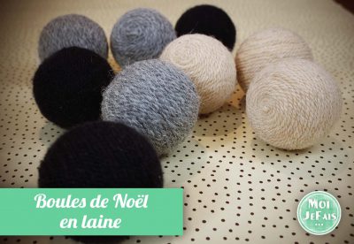 boule de noel en laine