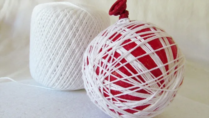 boule noel ficelle