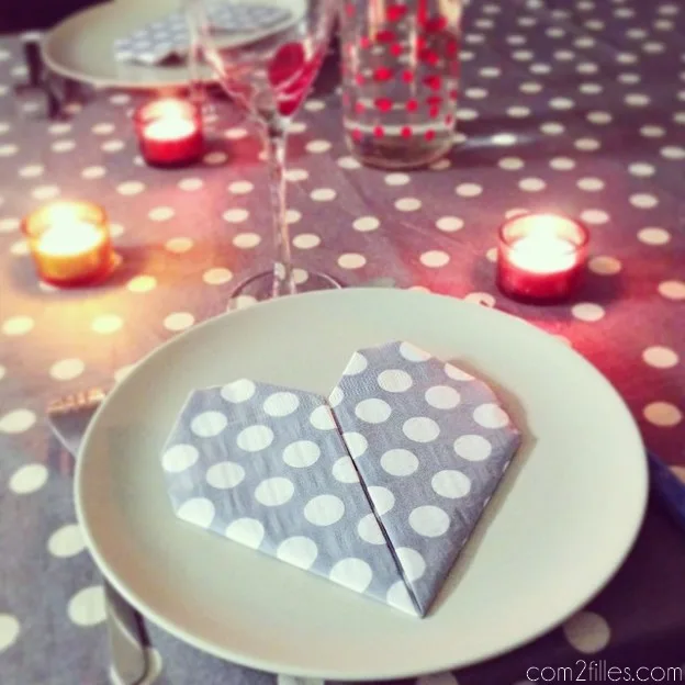 décoration de table st valentin