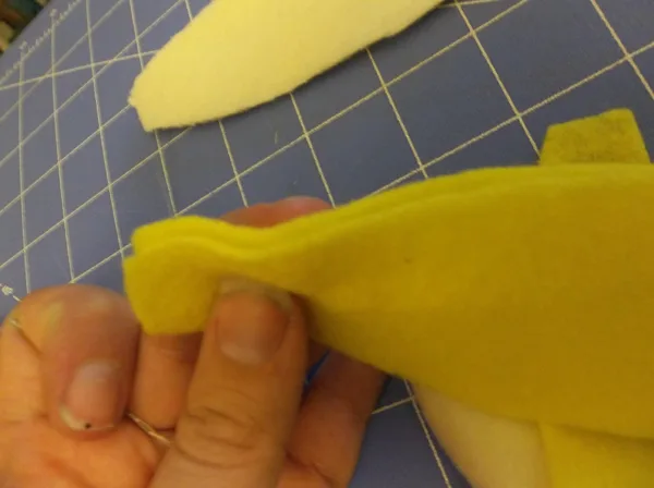 banane qui s'épluche feutrine
