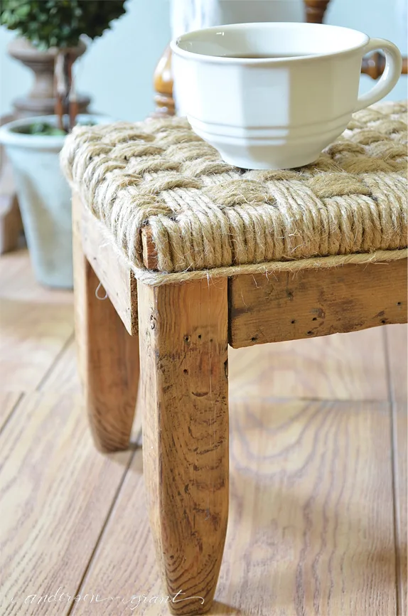 tabouret tressé diy