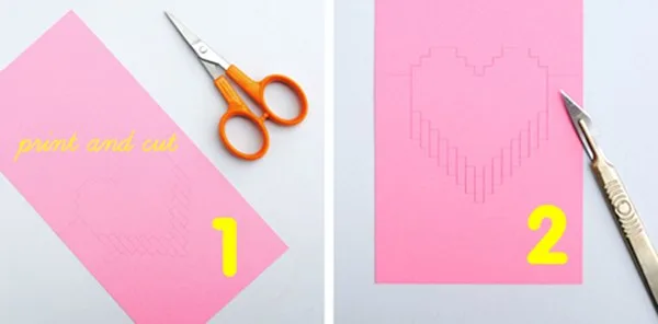 carte saint valentin diy
