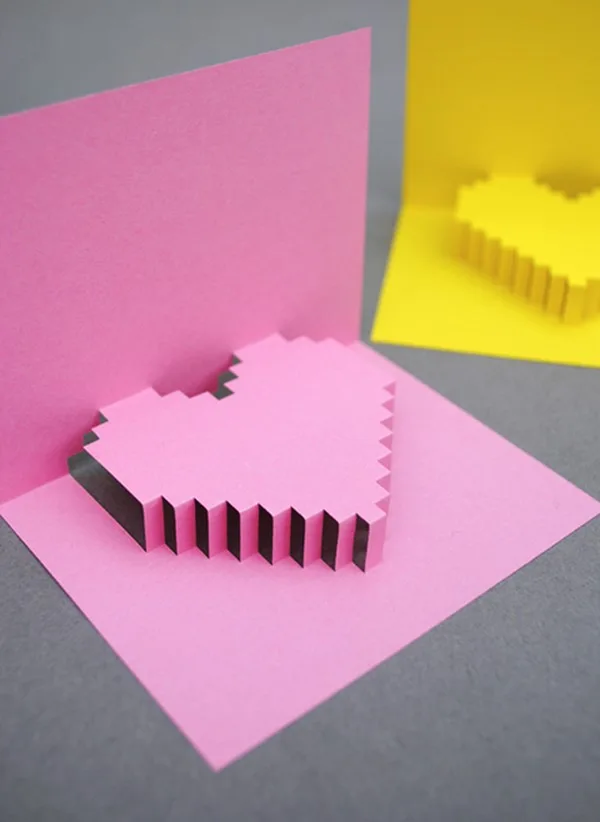 carte st valentin 3D diy
