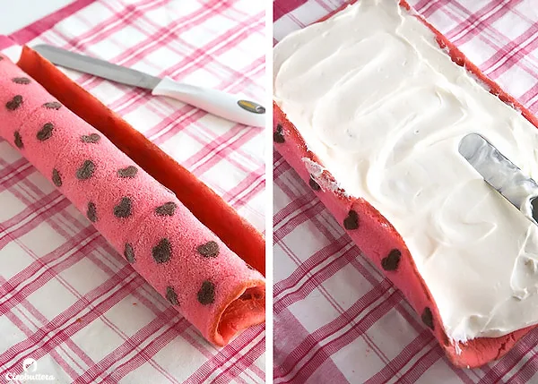 gateau roulé st valentin