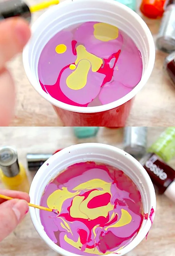 diy oeufs de paques marbré