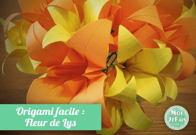 origami facile fleur lys