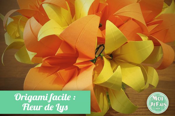 origami facile fleur lys