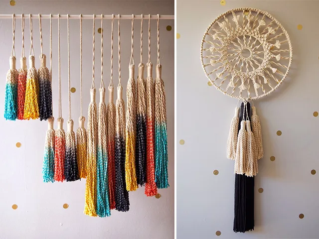 attrape rêve - décoration sur un mur