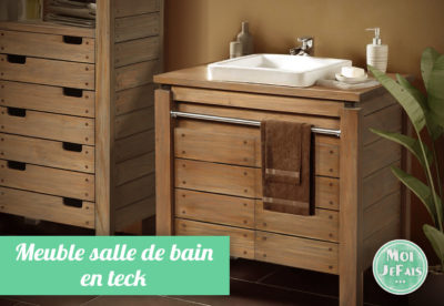 meuble salle de bain teck