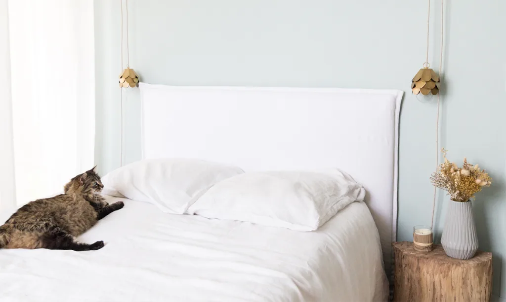 tête de lit en tissu